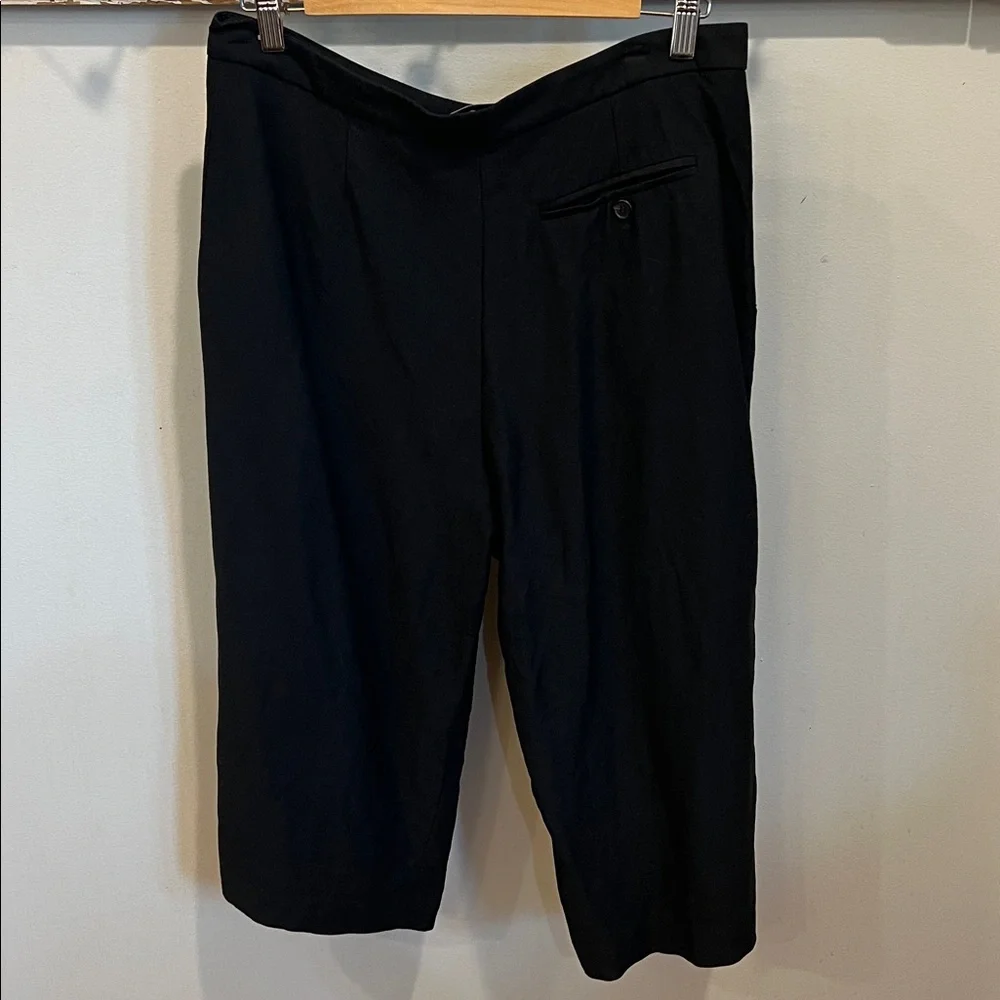 COS Wide Leg‎ Cropped Relaxed Pleated Linen Blend Pants Size 10